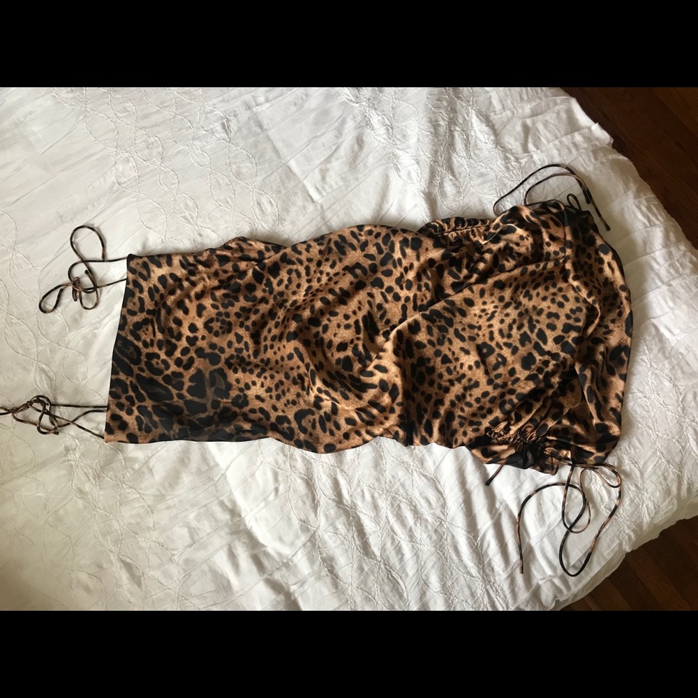 Leopard Print Slip Dress
